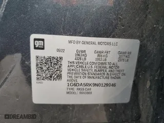 2022 Cadillac CT4 Luxury with VIN 1G6DA5RK9N0129946, listed as a Copart auction lot 51865355 with 24,481 mi miles and Salvage Title. Bid and sale history available at carsss.com. Image 12.