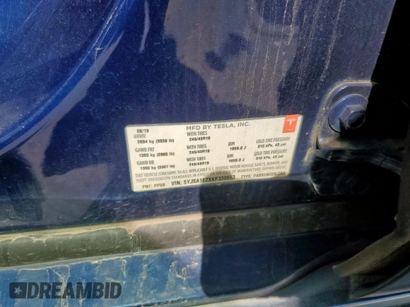 2019 Tesla Model S 75D z VIN 5YJSA1E2XKF339553, wystawiony jako Copart lot #52407075 z przebiegiem 121 491 mil mil oraz Szkoda całkowita • Salvage title. Historia ofert i sprzedaży dostępna na DreamBid. Obrazek 12.