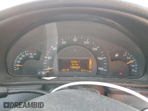 2002 Mercedes-Benz C with VIN WDBRF61J92F287899, listed as a Copart auction lot 48699435 with 145,465 mi miles and Salvage Title. Bid and sale history available at carsss.com. Image 9.