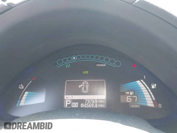 2015 Nissan LEAF SL with VIN 1N4AZ0CP8FC303950, listed as a IAAI auction lot 42396987 with 73,769 mi miles and . Bid and sale history available at DreamBid. Image 18.