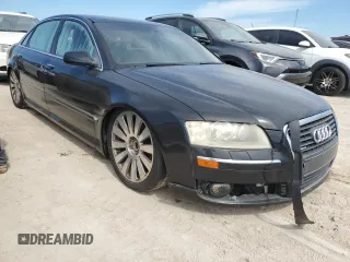 2007 Audi A8 L 4.2L with VIN WAUMV44E57N025714, listed as a Copart auction lot 75834674 with 0 mi miles and Salvage Title. Bid and sale history available at carsss.com. Image 4.