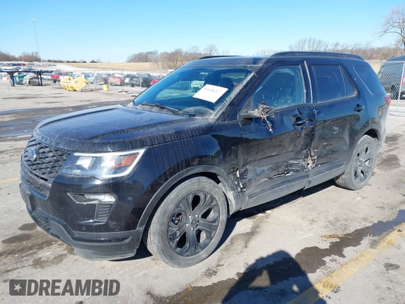 2019 Ford Explorer Sport with VIN 1FM5K8GT5KGA27196, listed as a IAAI auction lot 41690327 with 100,252 mi miles and . Bid and sale history available at carsss.com. Image 17.