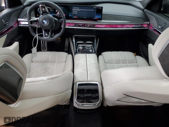 2024 BMW 7 Series 760i xDrive with VIN WBA33EJ08RCR61308, listed as a Copart auction lot 47663095 with 16,294 mi miles and Salvage title. Bid and sale history available at DreamBid. Image 8.