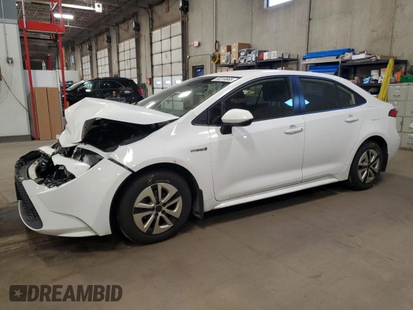 2021 Toyota Corolla Hybrid LE with VIN JTDEAMDE4MJ002382, listed as a Copart auction lot 50318865 with 74,385 mi miles and Salvage Title. Bid and sale history available at carsss.com. Image 1.