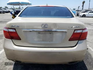 2007 Lexus LS 460 L with VIN JTHGL46F975017318, listed as a Copart auction lot 63524605 with 141,630 mi miles and Salvage title. Bid and sale history available at DreamBid. Image 6.
