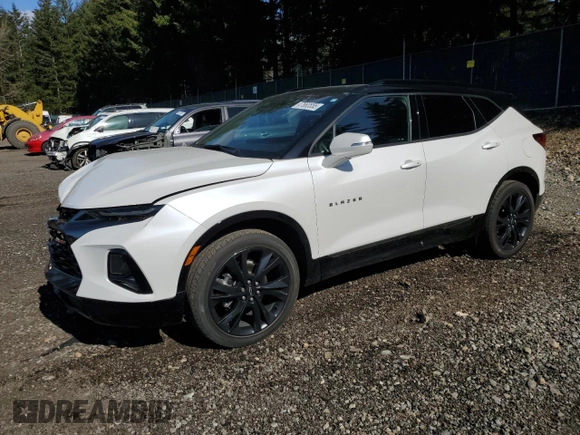 2022 Chevrolet Blazer RS with VIN 3GNKBKRS4NS198298, listed as a Copart auction lot 47863555 with 38,442 mi miles and Salvage title. Bid and sale history available at DreamBid. Image 1.