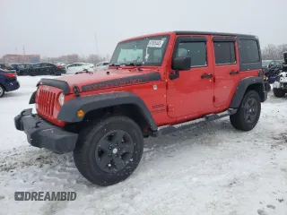 2018 Jeep Wrangler JK Unlimited Sport S with VIN 1C4BJWDGXJL827486, listed as a Copart auction lot 87605445 with 96,656 mi miles and Salvage Title. Bid and sale history available at carsss.com. Image 1.