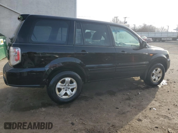 2007 Honda Pilot LX with VIN 2HKYF18167H508118, listed as a Copart auction lot 41486725 with 274,278 mi miles and Clean title. Bid and sale history available at DreamBid. Image 3.