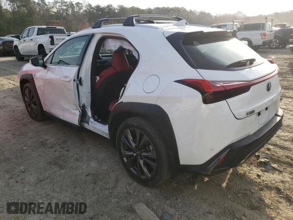 2021 Lexus UX with VIN JTHR9JBH3M2053774, listed as a Copart auction lot 44248563 with 35,833 mi miles. Bid and sale history available at carsss.com. Image 2.