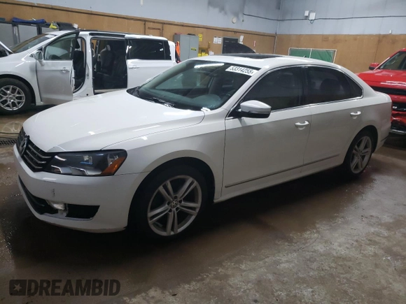 2014 Volkswagen Passat TDI SEL Premium with VIN 1VWCN7A3XEC098814, listed as a Copart auction lot 53314255 with 111,916 mi miles and Clean Title. Bid and sale history available at carsss.com. Image 1.