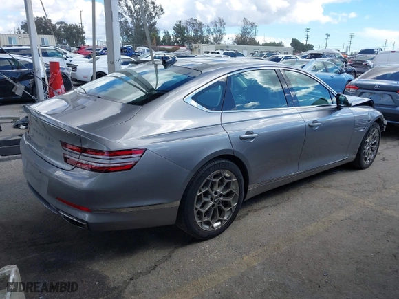 2021 Genesis G80 2.5T with VIN KMTGB4SC2MU047585, listed as a IAAI auction lot 41752100 with 41,140 mi miles. Bid and sale history available at carsss.com. Image 4.