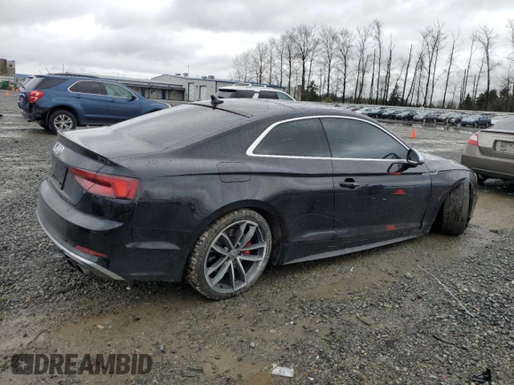 2018 Audi S5 Prestige z VIN WAUR4AF54JA036352, wystawiony jako Copart lot #50414155 z przebiegiem 40 613 mil mil oraz Szkoda całkowita • Salvage title. Historia ofert i sprzedaży dostępna na DreamBid. Obrazek 3.