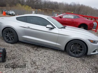 2015 Ford Mustang EcoBoost with VIN 1FA6P8TH3F5383407, listed as a IAAI auction lot 42000122 with 110,576 mi miles. Bid and sale history available at carsss.com. Image 1.