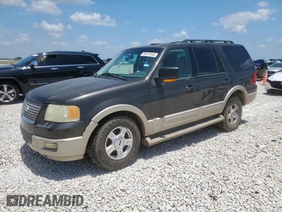 2005 Ford Expedition Eddie Bauer with VIN 1FMFU17575LA13044, listed as a Copart auction lot 59972345 with 238,507 mi miles and Salvage title. Bid and sale history available at DreamBid. Image 1.
