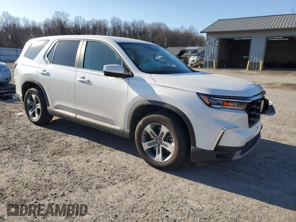 2025 Honda Pilot EX-L with VIN 5FNYG1H49SB016651, listed as a Copart auction lot 43336555 with 0 mi miles and Salvage Title. Bid and sale history available at carsss.com. Image 4.