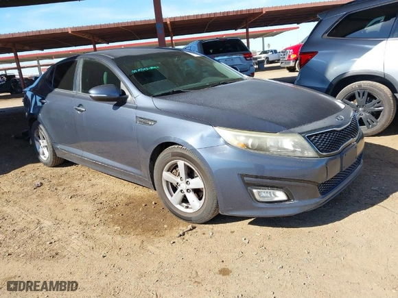 2015 Kia Optima LX with VIN 5XXGM4A71FG441715, listed as a IAAI auction lot 41871160 with 210,981 mi miles. Bid and sale history available at carsss.com. Image 1.