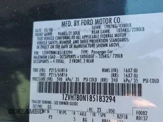 2008 Ford Mustang Deluxe with VIN 1ZVHT80N185183294, listed as a Copart auction lot 49825745 with 173,283 mi miles and Salvage Title. Bid and sale history available at carsss.com. Image 12.