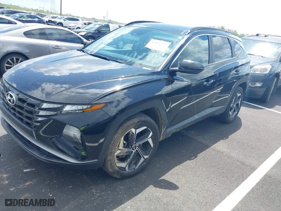 2022 Hyundai Tucson Hybrid SEL Convenience with VIN KM8JFCA17NU051776, listed as a IAAI auction lot 42018560 with 81,206 mi miles. Bid and sale history available at carsss.com. Image 2.