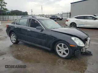 2003 Infiniti G35 w/Leather z VIN JNKCV51E03M311591, wystawiony jako Copart lot #55919685 z przebiegiem 107 777 mil mil oraz Szkoda całkowita • Salvage title. Historia ofert i sprzedaży dostępna na DreamBid. Obrazek 4.