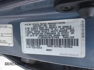 2003 Toyota Camry LE с VIN 4T1BE32K03U787468, выставлен на аукционе IAAI как лот 42315792 с пробегом 173 388 миль миль и . История ставок и продаж доступна на DreamBid. Изображение 9.