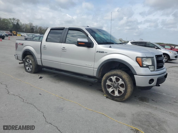2014 Ford F-150 XL with VIN 1FTFW1ET5EFB42348, listed as a Copart auction lot 51623435 with 156,254 mi miles and Salvage Title. Bid and sale history available at carsss.com. Image 4.