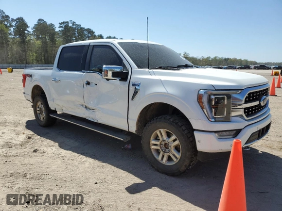 2022 Ford F-150 XL with VIN 1FTFW1E8XNFA60918, listed as a Copart auction lot 49954125 with 84,079 mi miles and Salvage Title. Bid and sale history available at DreamBid. Image 4.