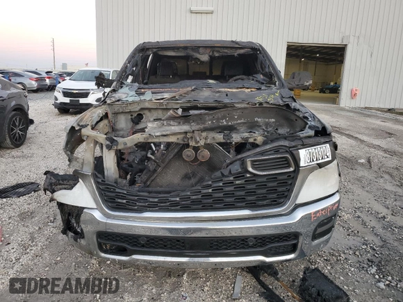 2025 Ram 1500 Big Horn with VIN 1C6SRFFPXSN583907, listed as a Copart auction lot 87313124 with 0 mi miles and Non Repairable. Bid and sale history available at carsss.com. Image 5.