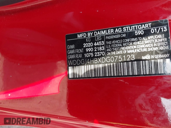 2013 Mercedes-Benz C 250 z VIN WDDGJ4HBXDG075123, wystawiony jako IAAI lot #40342097 z przebiegiem 129 156 mil mil oraz . Historia ofert i sprzedaży dostępna na DreamBid. Obrazek 9.