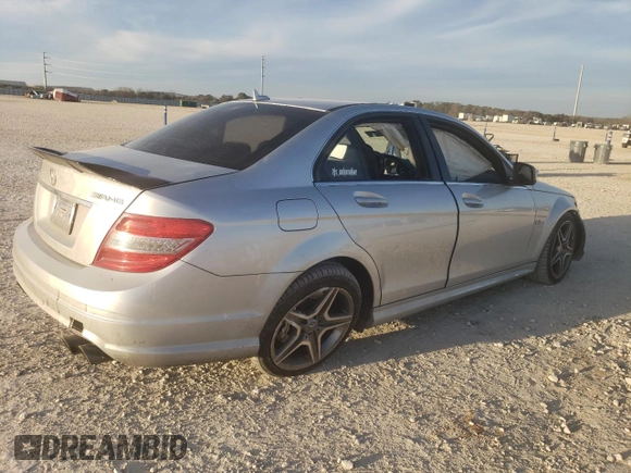 2009 Mercedes-Benz C 63 AMG with VIN WDDGF77X59F251024, listed as a Copart auction lot 86815874 with 116,990 mi miles and Salvage Title. Bid and sale history available at DreamBid. Image 3.