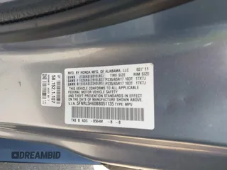 2011 Honda Odyssey EX-L with VIN 5FNRL5H60BB051135, listed as a IAAI auction lot 42588994 with 195,112 mi miles and . Bid and sale history available at DreamBid. Image 9.