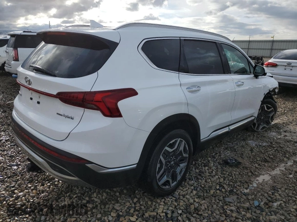 2021 Hyundai Santa Fe Hybrid Limited with VIN KM8S5DA19MU006558, listed as a Copart auction lot 46801044 with 28,659 mi miles. Bid and sale history available at carsss.com. Image 3.