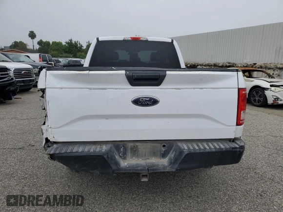 2015 Ford F-150 XL with VIN 1FTEX1CP7FKF05837, listed as a Copart auction lot 53962445 with 187,581 mi miles and Salvage title. Bid and sale history available at DreamBid. Image 6.