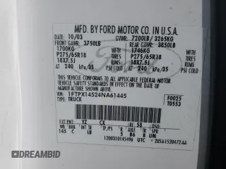 2004 Ford F-150 XLT with VIN 1FTPX14524NA61445, listed as a Copart auction lot 50953435 with 207,622 mi miles and Clean Title. Bid and sale history available at carsss.com. Image 12.