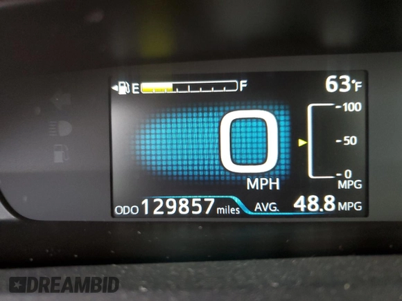 2016 Toyota Prius Two with VIN JTDKBRFU1G3017142, listed as a Copart auction lot 54553785 with 129,857 mi miles and Salvage Title. Bid and sale history available at DreamBid. Image 9.