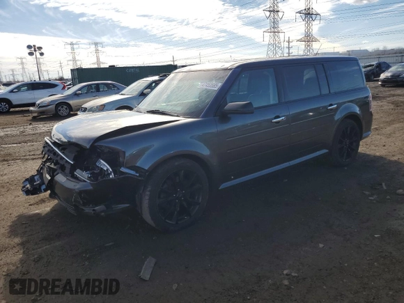 2016 Ford Flex Limited w/EcoBoost with VIN 2FMHK6DT6GBA17927, listed as a Copart auction lot 47453585 with 121,021 mi miles and Salvage Title. Bid and sale history available at carsss.com. Image 1.