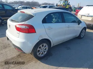 2013 Kia Rio LX with VIN KNADM5A34D6225646, listed as a IAAI auction lot 41564387 with 239,473 mi miles. Bid and sale history available at carsss.com. Image 4.