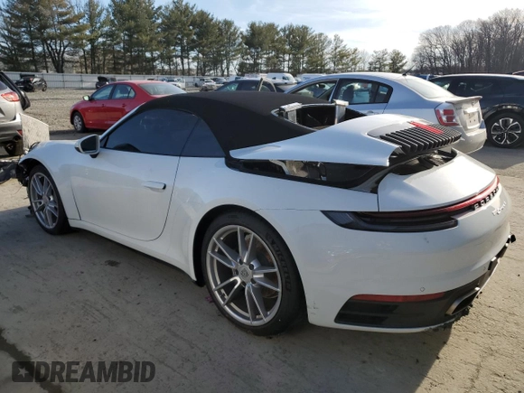 2023 Porsche 911 Carrera with VIN WP0CA2A90PS238593, listed as a Copart auction lot 46004985 with 7,992 mi miles and Salvage Title. Bid and sale history available at carsss.com. Image 2.