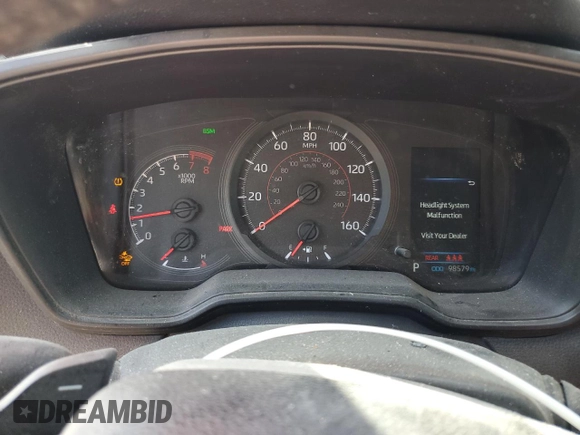 2020 Toyota Corolla SE with VIN JTDP4RCE3LJ004394, listed as a Copart auction lot 55039085 with 98,579 mi miles and Salvage Title. Bid and sale history available at DreamBid. Image 9.