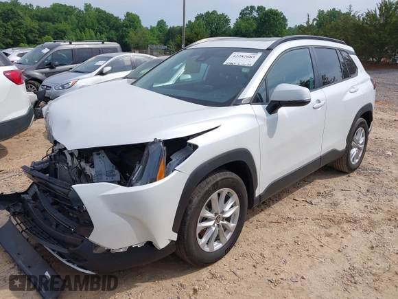 2022 Toyota Corolla Cross LE with VIN 7MUBAAAG6NV021369, listed as a IAAI auction lot 42282685 with 37,863 mi miles and . Bid and sale history available at DreamBid. Image 2.