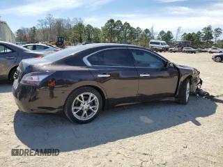 2014 Nissan Maxima S with VIN 1N4AA5AP6EC476727, listed as a Copart auction lot 49458125 with 141,656 mi miles and Salvage title. Bid and sale history available at DreamBid. Image 3.