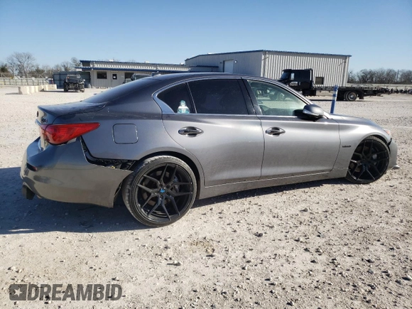 2014 Infiniti Q50 Hybrid Sport with VIN JN1AV7AP8EM692053, listed as a Copart auction lot 48013455 with 81,396 mi miles and Salvage Title. Bid and sale history available at carsss.com. Image 3.