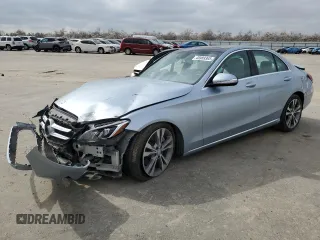 2015 Mercedes-Benz C-Class C 300 with VIN 55SWF4JB3FU072870, listed as a Copart auction lot 45989365 with 80,019 mi miles and Salvage Title. Bid and sale history available at carsss.com. Image 1.