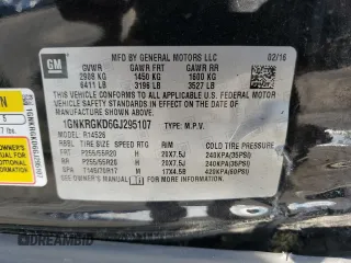 2016 Chevrolet Traverse LT with VIN 1GNKRGKD6GJ295107, listed as a Copart auction lot 65359264 with 130,743 mi miles and Salvage Title. Bid and sale history available at DreamBid. Image 14.