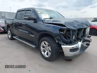 2019 Ram 1500 Big Horn with VIN 1C6RREFT9KN684703, listed as a IAAI auction lot 42426697 with 52,373 mi miles and . Bid and sale history available at DreamBid. Image 1.