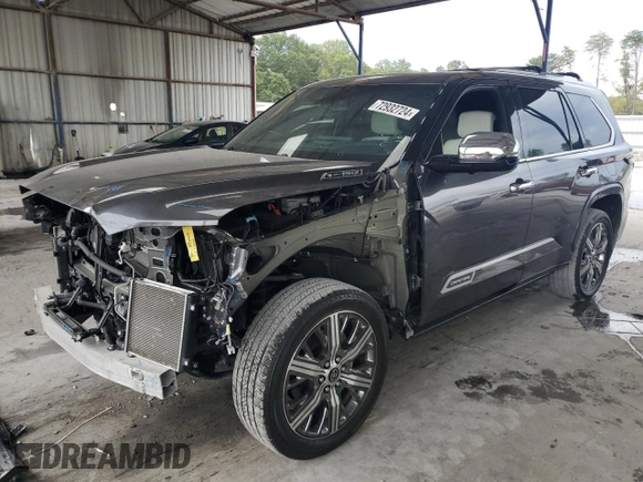 2023 Toyota Sequoia SR5 with VIN 7SVAAAAA3PX002055, listed as a Copart auction lot 72932724 with 22,833 mi miles and Salvage Title. Bid and sale history available at carsss.com. Image 1.