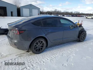 2023 Tesla Model 3 with VIN 5YJ3E1EA7PF496089, listed as a Copart auction lot 87101254 with 42,830 mi miles and Salvage Title. Bid and sale history available at DreamBid. Image 3.