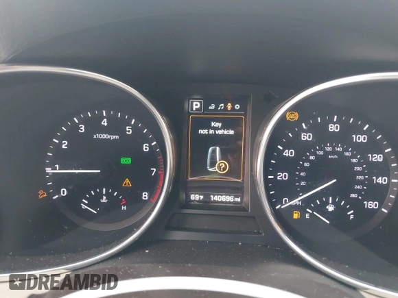2017 Hyundai Santa Fe Sport 2.0T with VIN 5XYZU4LA9HG406663, listed as a IAAI auction lot 40908199 with 140,696 mi miles. Bid and sale history available at carsss.com. Image 7.