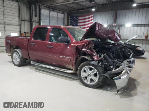2013 Chevrolet Silverado 1500 LT with VIN 3GCPKSE74DG375997, listed as a Copart auction lot 53350625 with Not Provided miles and Salvage Title. Bid and sale history available at DreamBid. Image 4.