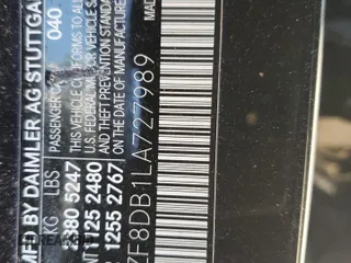 2020 Mercedes-Benz E-Class E 350 with VIN WDDZF8DB1LA727989, listed as a Copart auction lot 48245075 with 0 mi miles and Salvage Title. Bid and sale history available at carsss.com. Image 12.