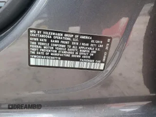 2013 Volkswagen Passat SEL Premium with VIN 1VWCH7A31DC097718, listed as a Copart auction lot 86296264 with 96,021 mi miles and Salvage Title. Bid and sale history available at carsss.com. Image 12.